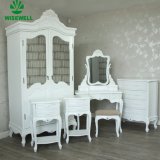 Antique Wooden Bedroom Furniture Sets in White Color
