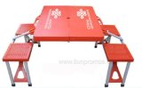 Outdoor Trade Show Plastic Folding 4seats Table with Umbrella Hole