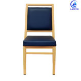 Commercial Furniture Hotel Dining Banquet Aluminum Wood Like Chair