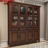 European Style Furniture Solid Teak Wood Bookcase (GSP18-001)