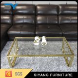 French Style Furniture Gold Glass Coffee Table