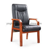 Wooden Leather Visitor Meeting Office Chair (YF-165)