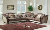 Living Room Classic Furniture Hot Selling Wooden Fabric Corner Sofa