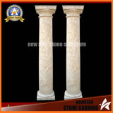 Marble Stone Hand Carved Beige Roman Column (NS-11C14)