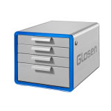 Blue Color 4-Drawers Metal Locking File Cabinet with Handle