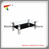 Living Roomtempered Glass Coffee Table with Aluminium Legs (CT081)