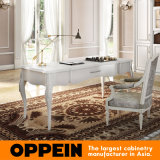 Oppein Euro Style White Carving Painted Study Office Computer Table (ST61526)