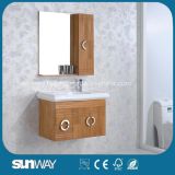 Wall Mounted Solid Wood Bathroom Furniture with Mirror
