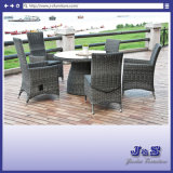 Patio Outdoor Furniture Alum Wicker Chair Table Dining Set Round Rattan Chair (J237)