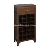 Winsome Trading Winsome Wood Wine Cabinet, Walnut Includes Drawer