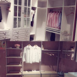 Withe Soft-Close Drawer Pull out Wardrobe with Light and Shoes Basket