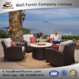 Well Furnir Rattan Wf-17111 Rattan 5-Piece Motion Chat Set with Fire Table