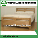 Solid Wood Double Bed Wood Furniture (W-B-0080)