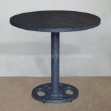 Distressed Black Round Metal Iron Cafe Table with Rivets (SP-RT499)
