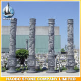 Granite Hand Carved Dragon Columns
