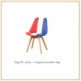 New Creative Chairs (Flag PU Cover and Original Wooden Legs)