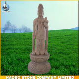 Stone Hand Carved Guanyin Bodhisattva Statue