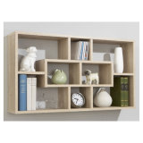 Wall Wood Case Storage Unit CD DVD Home Office Book Shelf Display