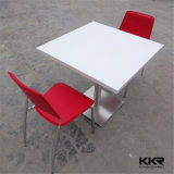 Solid Surface Resin Stone Restaurant Square Dining Table