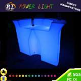Night Club Lounge Furniture PE Glowing LED Corner Bar