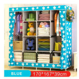 Modern Simple Wardrobe Household Fabric Folding Cloth Ward Storage Assembly King Size Reinforcement Combination Simple Wardrobe (FW-22A)
