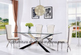 4 Legs Dining Table with 15mm Tempered Glass 962#