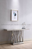 Marble Console Table with The Stainless Steel Base