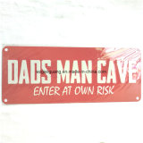 Dads Man Cave Labels Amusing Metal Craft