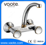Wall Mounted Double Crystal Handle Brass Body Faucet (VT60702)