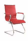 Red Popular Durable Stationary Synthetic Leather Skid Proof Chair