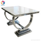 Luxury Rose Gold Painting Stainless Steel Dining Table Hly-St20