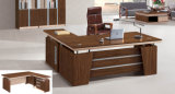Walnut Wooden Furniture L Shape Office Table
