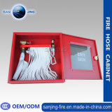 Red Metal Fire Hose Cabinet