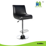 (Achilles) PU Leather Bar Chair Chrome Metal Footrest Bar Chair