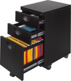 Modern Black Color Metal Moving Three Drawer Cabinet (SZ-FC035)