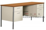 Hot Sale 2-Drawer School Office Teacher Table with Metal Frame