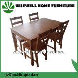 5PC Pine Wood Dining Table Set