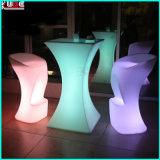 Multicolor LED Light Cocktail Table Bar Stools Illuminated High Bar Tables