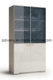 Italian Modern White High Glossy Paint Glass Door Wine Cabinet (SM-D37)