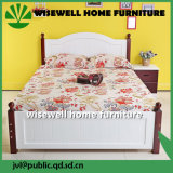 Solid Pine Wood Bi-Color Double Bed Design Furniture (WJZ-B113)