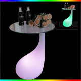 Outdoor LED Lighted Glass Table with 16 Color Changed