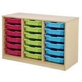 Preschool Children Wooden Toy Storage Cabinet with Big Drawer