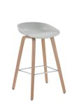 PP Hay Bar Counter-Stool with Solid Wood-Base
