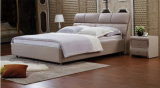 Shunde Home Furniture King Size Soft Leather Bed with Headboard