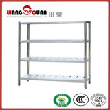 Four Tier Standing Shelving with Open Grid Shelf
