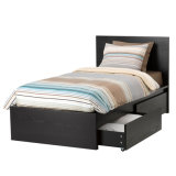 Modern King Size Wooden Double Drawer Storage Bed Designs Pictures