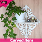 Living Room Decorate Plastic Storage Small Wall Shelf with Flower