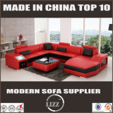 Newest European Living Room Furniture Corner Leather Sofa Divani