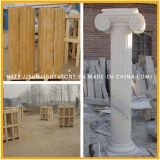 Stone Carving White/Yellow Marble Stone Roman Column/Pillar