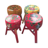 Chinese Antique Painted Wooden Garden Stool Lws052
